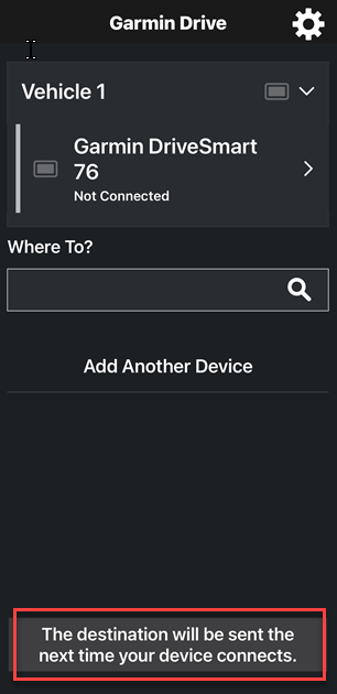 DriveSmart 76 app not connected