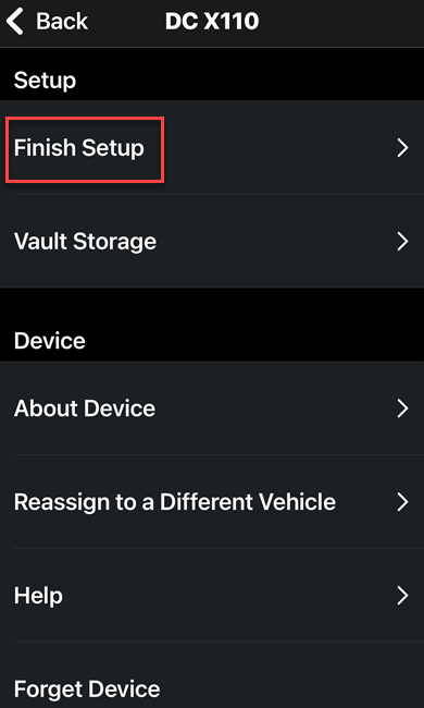 Drive App Finish Setup