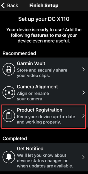 Drive App Product Registration