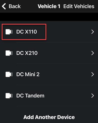 Drive app Select device in vehicle settings