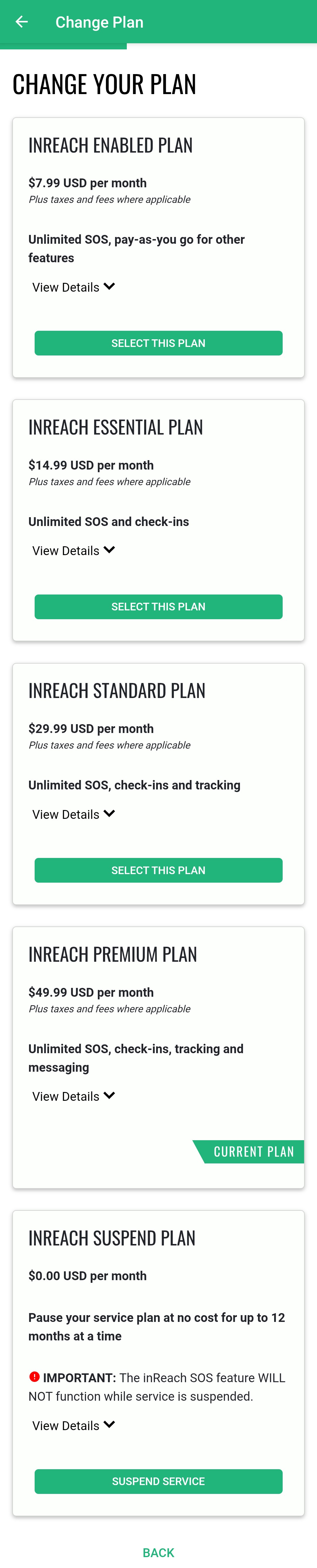 Earthmate Change Plan