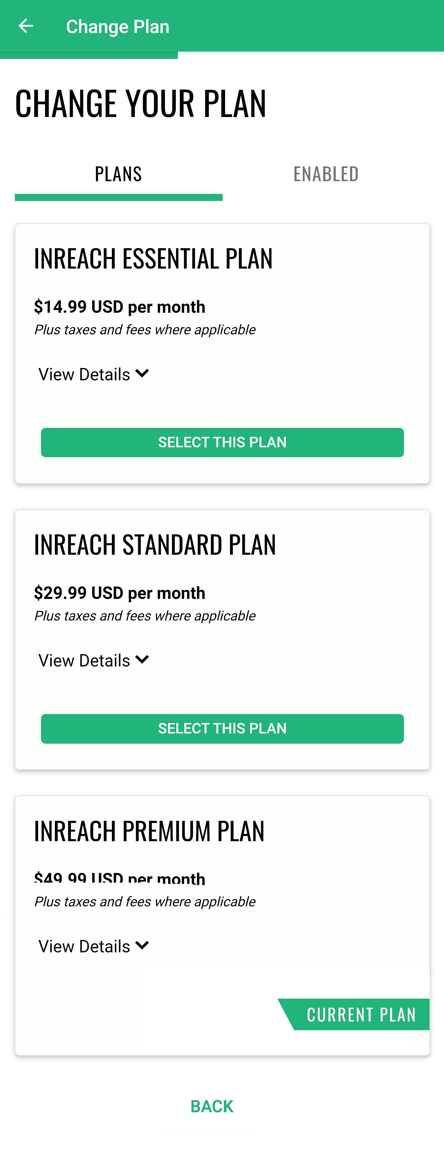 Earthmate Change Plan