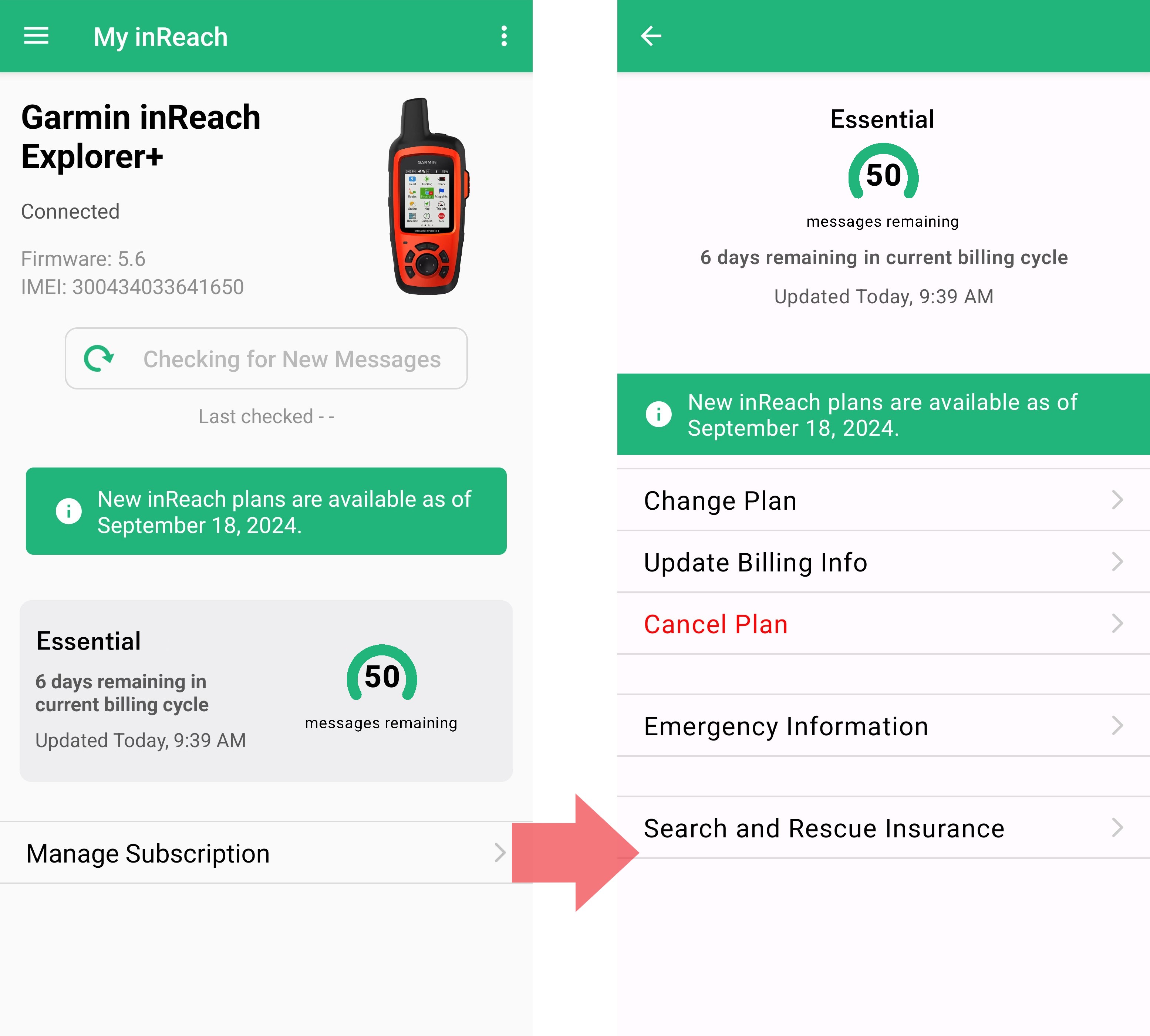 Earthmate Plan Usage