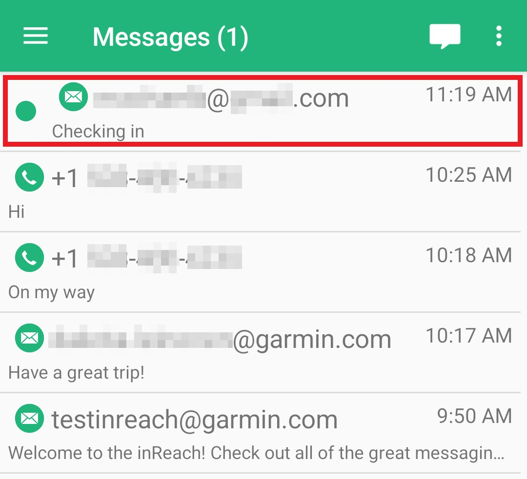 Earthmate Unread Message