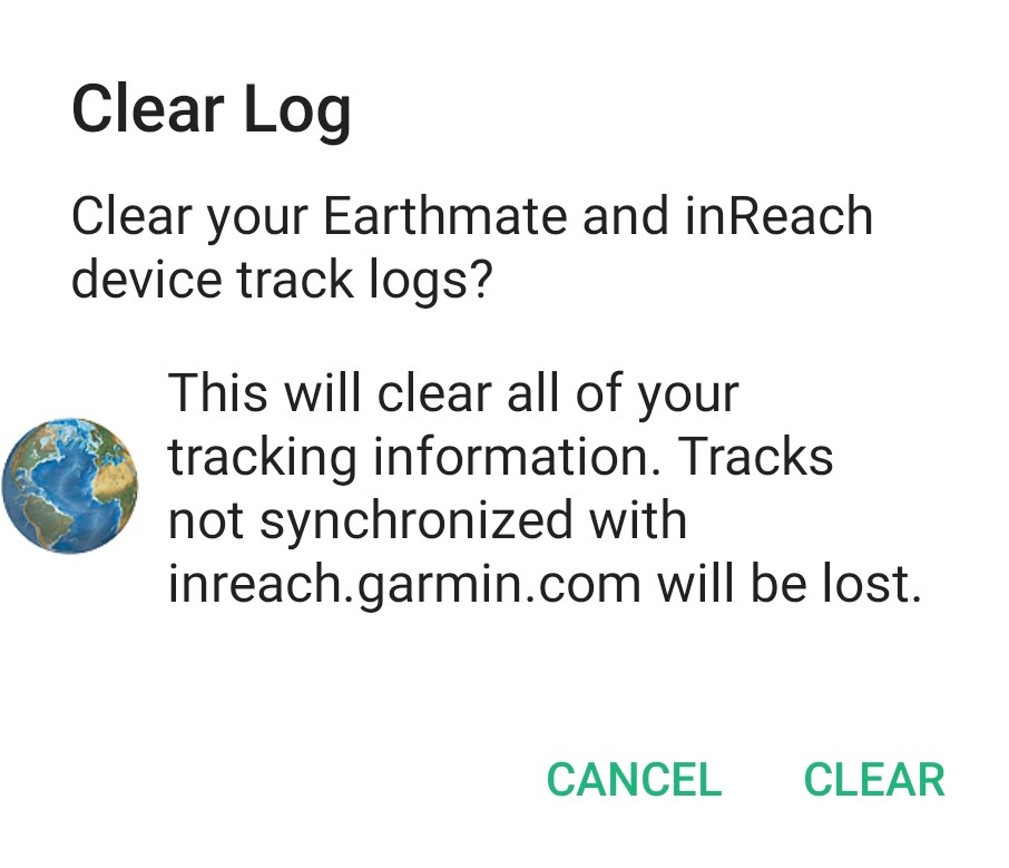 Earthmate android log message