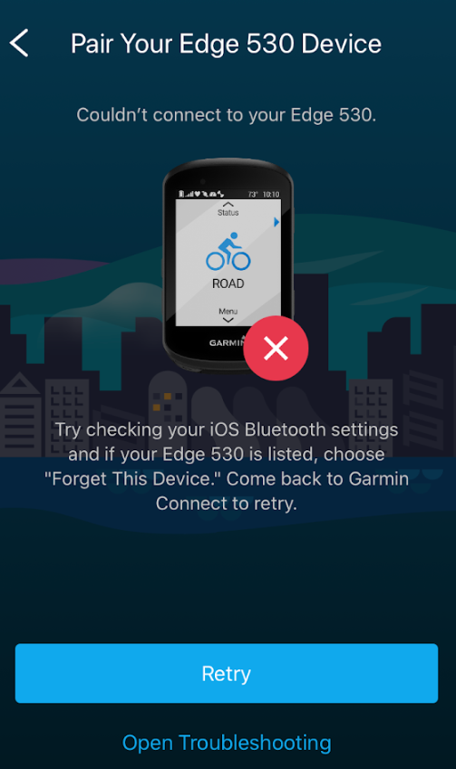General cajón Represalias Help With Pairing My Edge to the Garmin Connect App on iPhone | Garmin  Customer Support