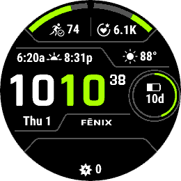 Digital Watch Face with Circle to the Right, 2 Half Arcs at the Top, and a Graphical Data Field at the Bottom