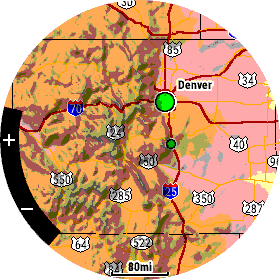 MIP Display 80 mile scale