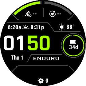 Time and watch face information
