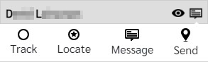 Track, Locate, Message, and Send Options