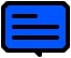 Blue Message Icon