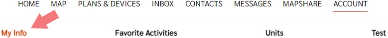 Red Arrow Pointing to My Info With Account Selected