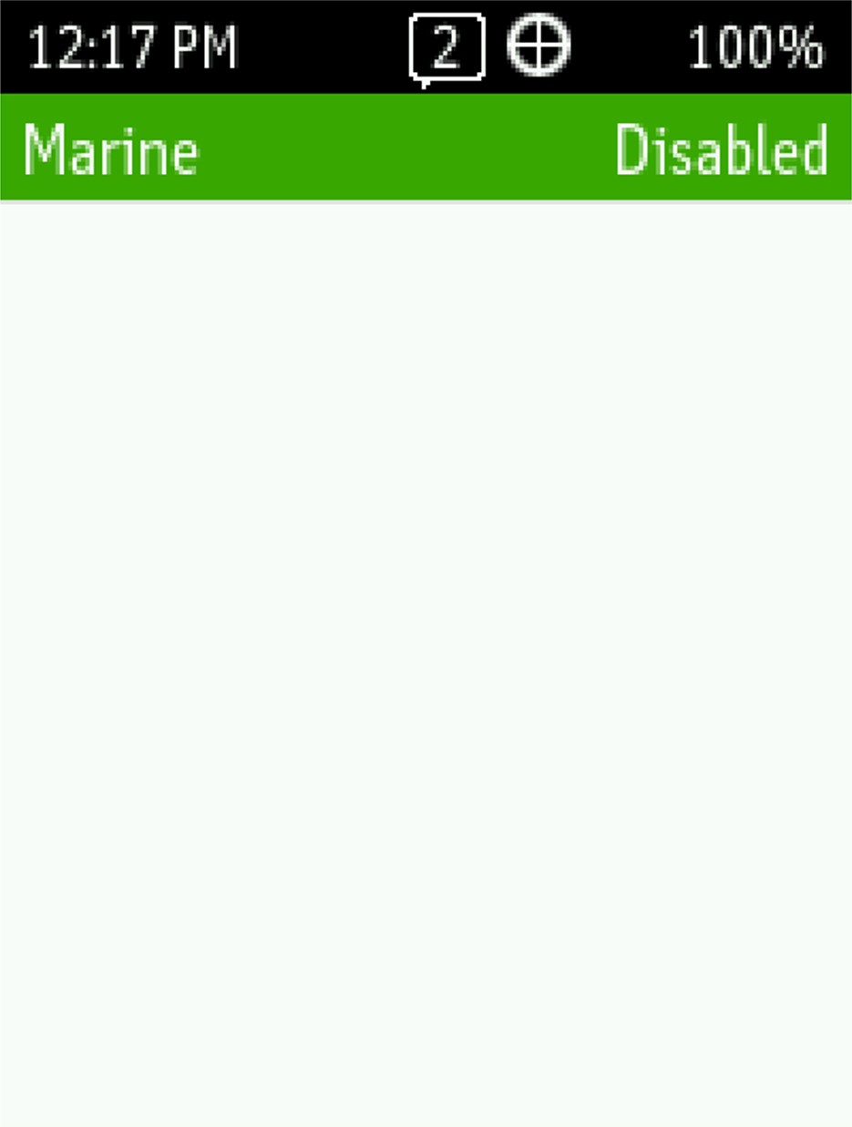 Example of Selecting Marine Disabled