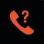 orange phone with question mark