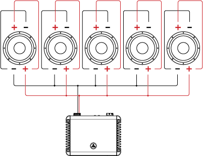 photo Wiring Five DVC drivers in Par_Par