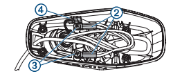 Force Shaft Cap with cables lock washers and data cable connector