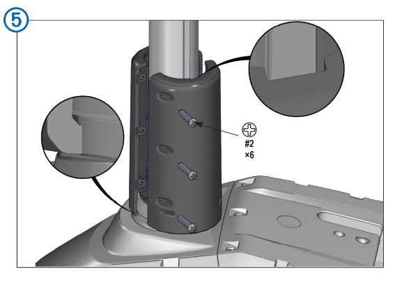 Shows image of assembling the outer depth limiter covering