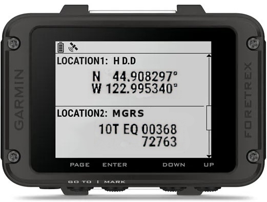 Foretrex 901 Dual Grid Coordinates