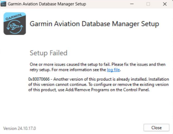 GADM setup failed