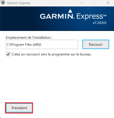 Bouton Précédent