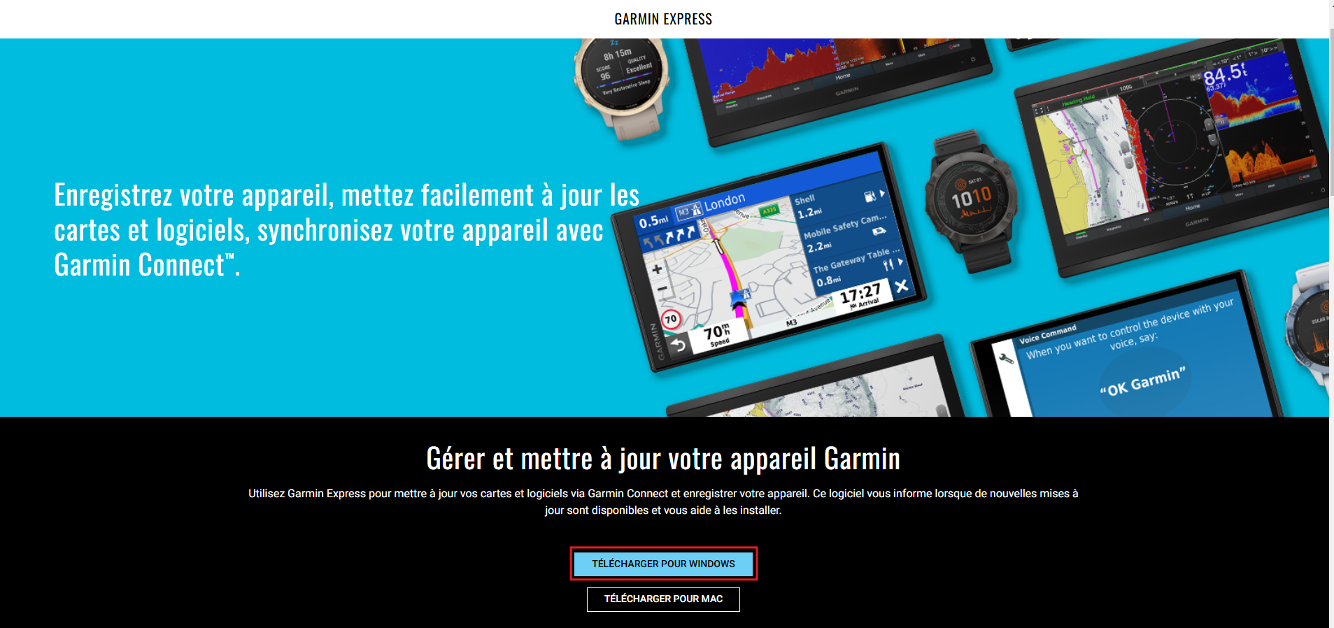 Bouton Télécharger pour Windows