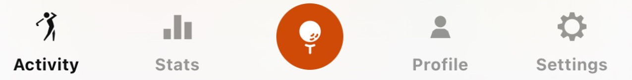 Image of Garmin Golf app Menu Options