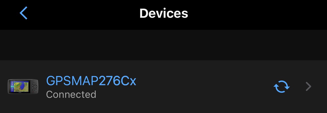 GPSMAP 276Cx Connected iOS