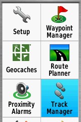 Main Menu With Track Manager Selected