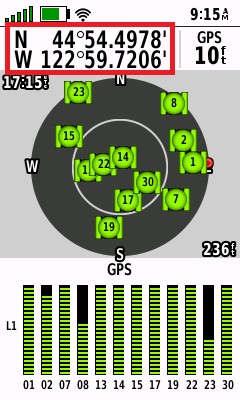 GPSMAP 67 Satellite Page