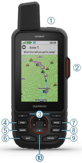 GPSMAP 67i button layout