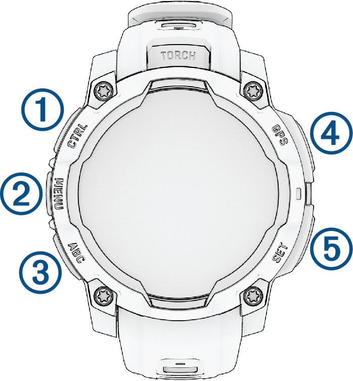 Instinct 3 Solar Button Layout