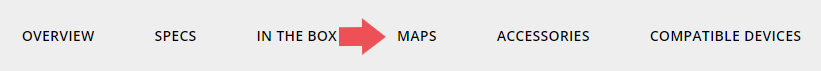 Garmin Website Product Page Map Tab