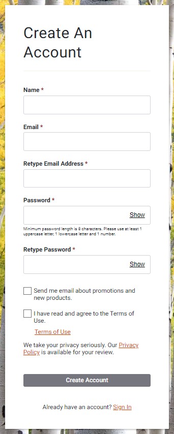 Create a Garmin account