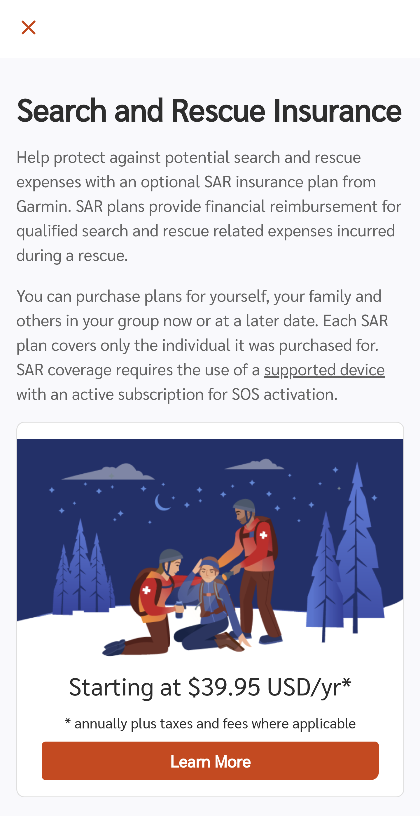 Garmin Messenger With no Active SAR