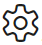 Black and White Gear Outline