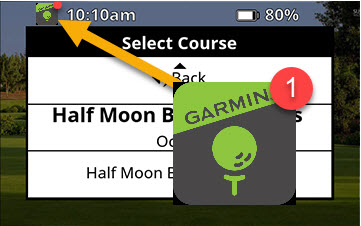 Not Connected to Garmin Golf App