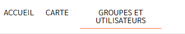 Onglet groupes et utilisateurs