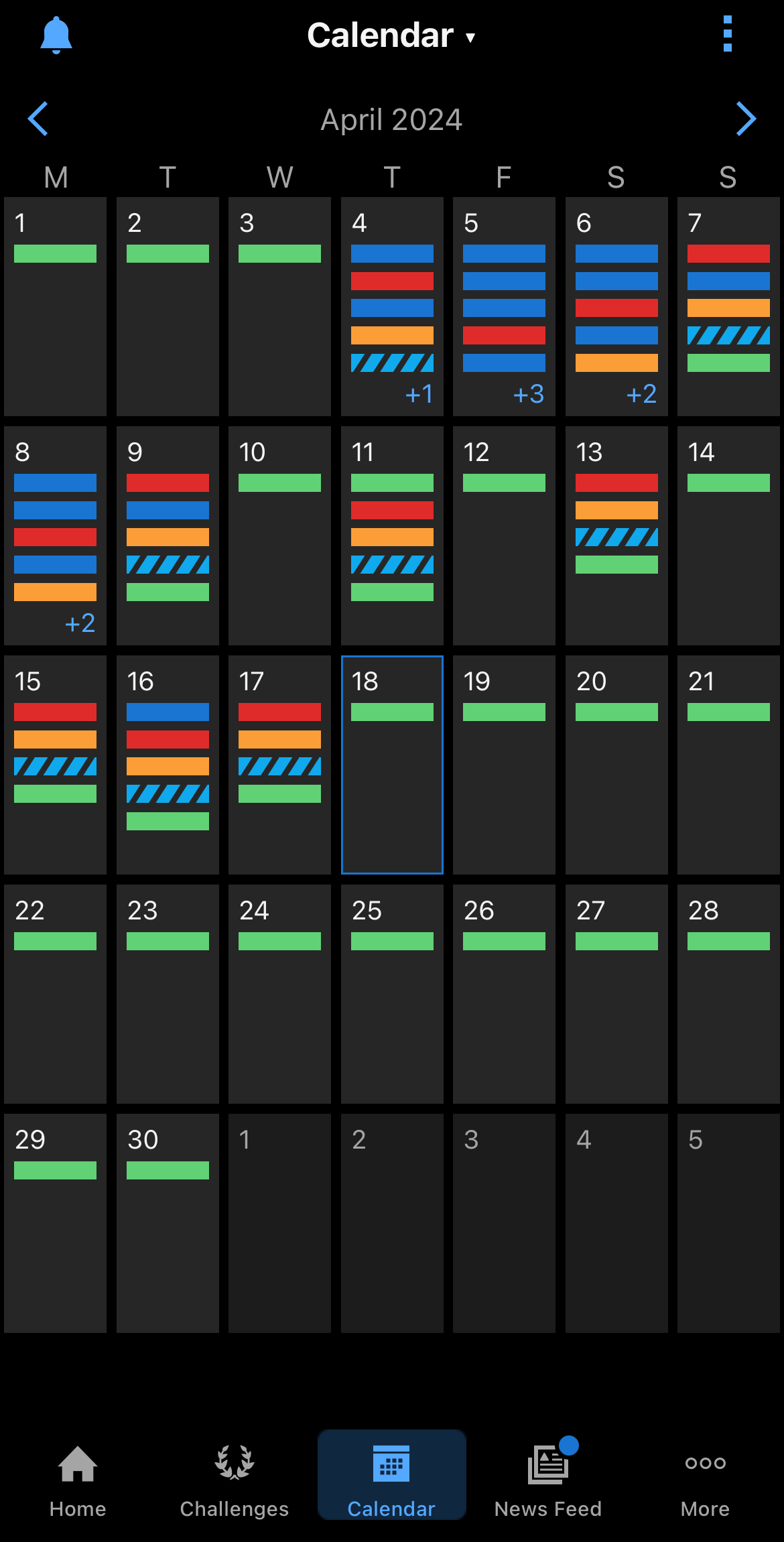 Home Page Calendar Screenshot