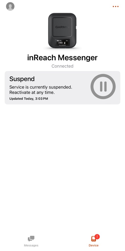 Device Suspended