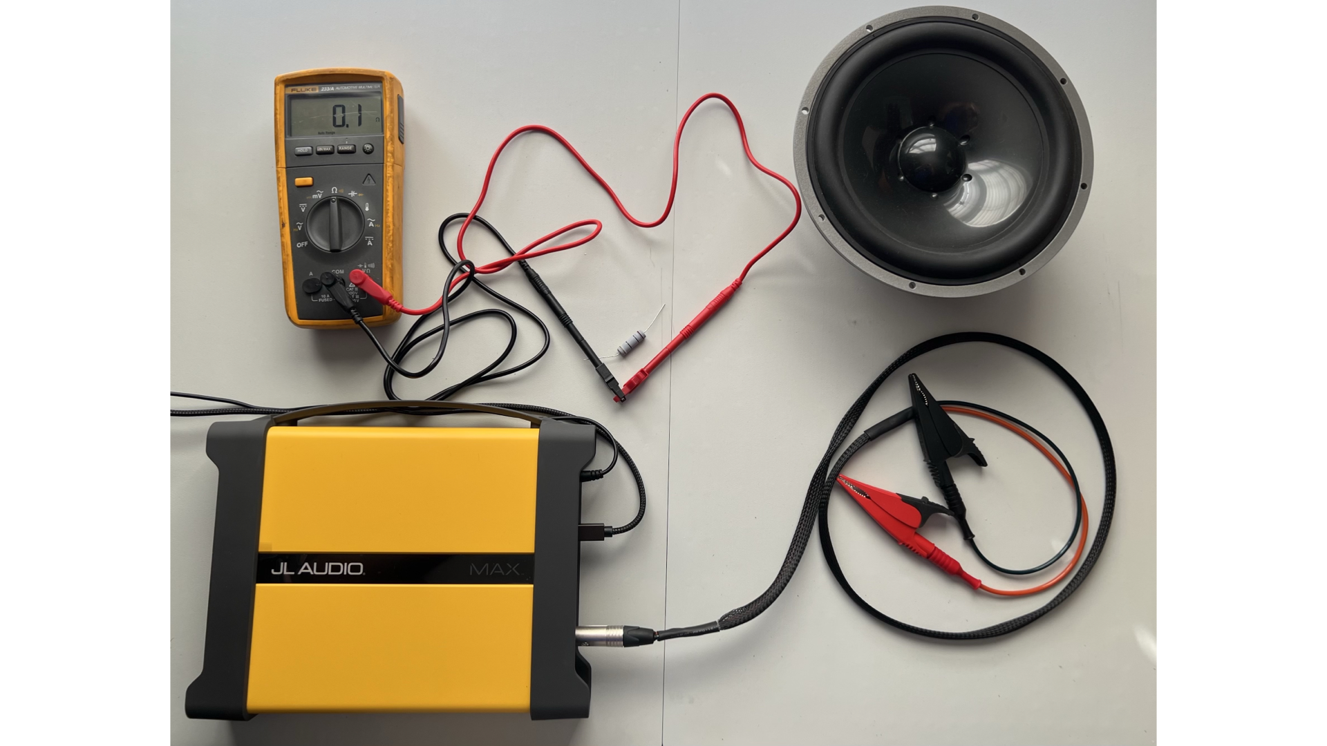 tools for taking impedance measurements with meter leads connected