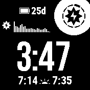Instinct 2 Solar watch face low solar intensity