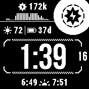 Instinct 2X Solar watch face