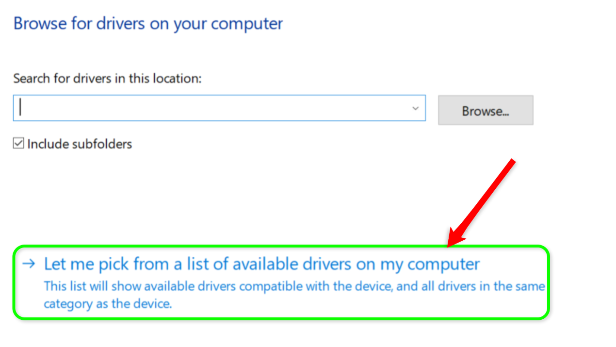 MXi Let Me Pick from a List of Drivers