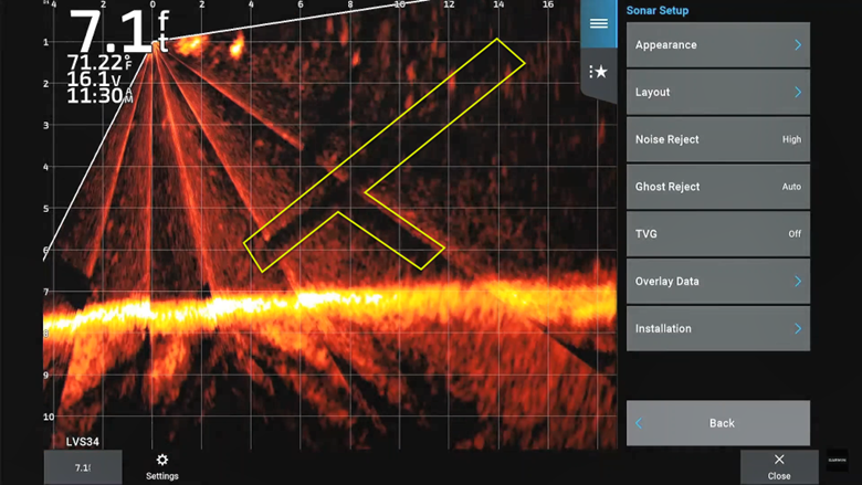 Garmin LiveScope Empty Areas where Targets Disappear