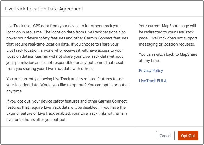 LiveTrack Consent Explore Website