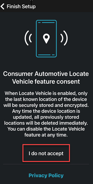 Locate Vehicle Agree
