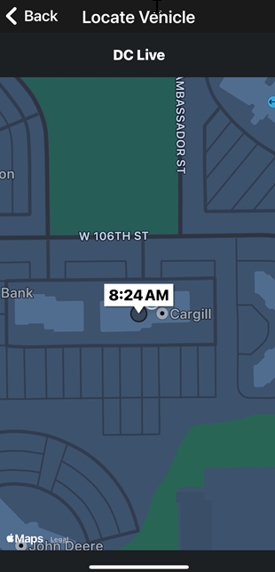 Locate vehicle map 1