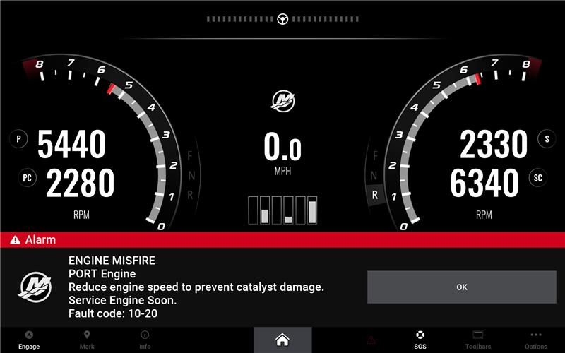 Mercury Alarm Displaying on GPSMAP