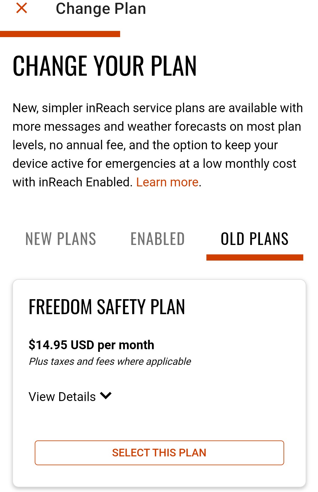 Plan Options