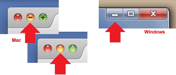 Indicazione per minimizzare e riaprire la pagina del Chart Installer